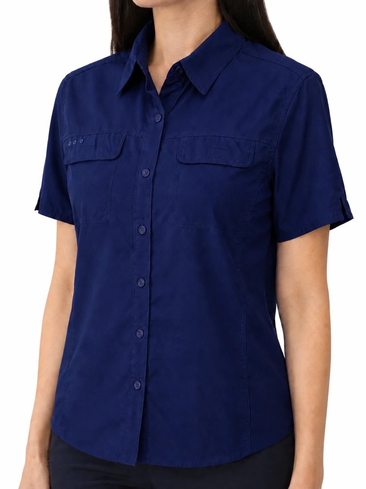 Camisa Tipo Columbia Manga Corta Dama