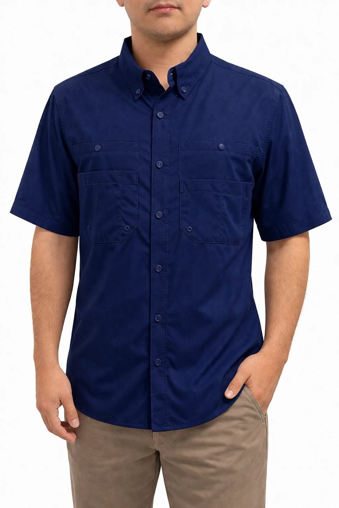Camisa Tipo Columbia Manga Corta Hombre
