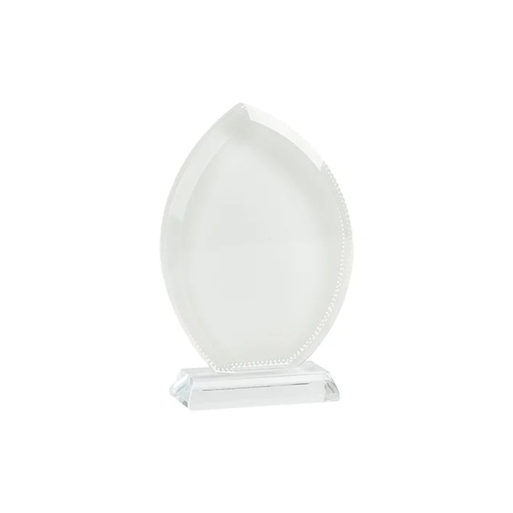 Placa de reconocimiento cristal (forma de hoja)