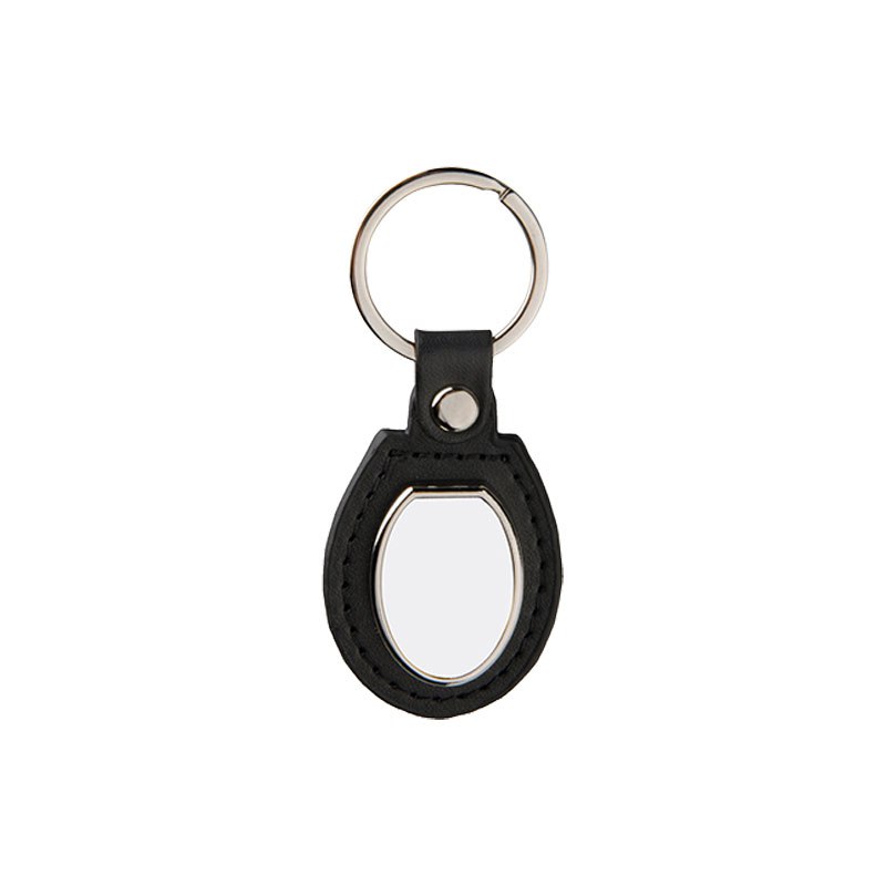Pu llavero de piel - oval