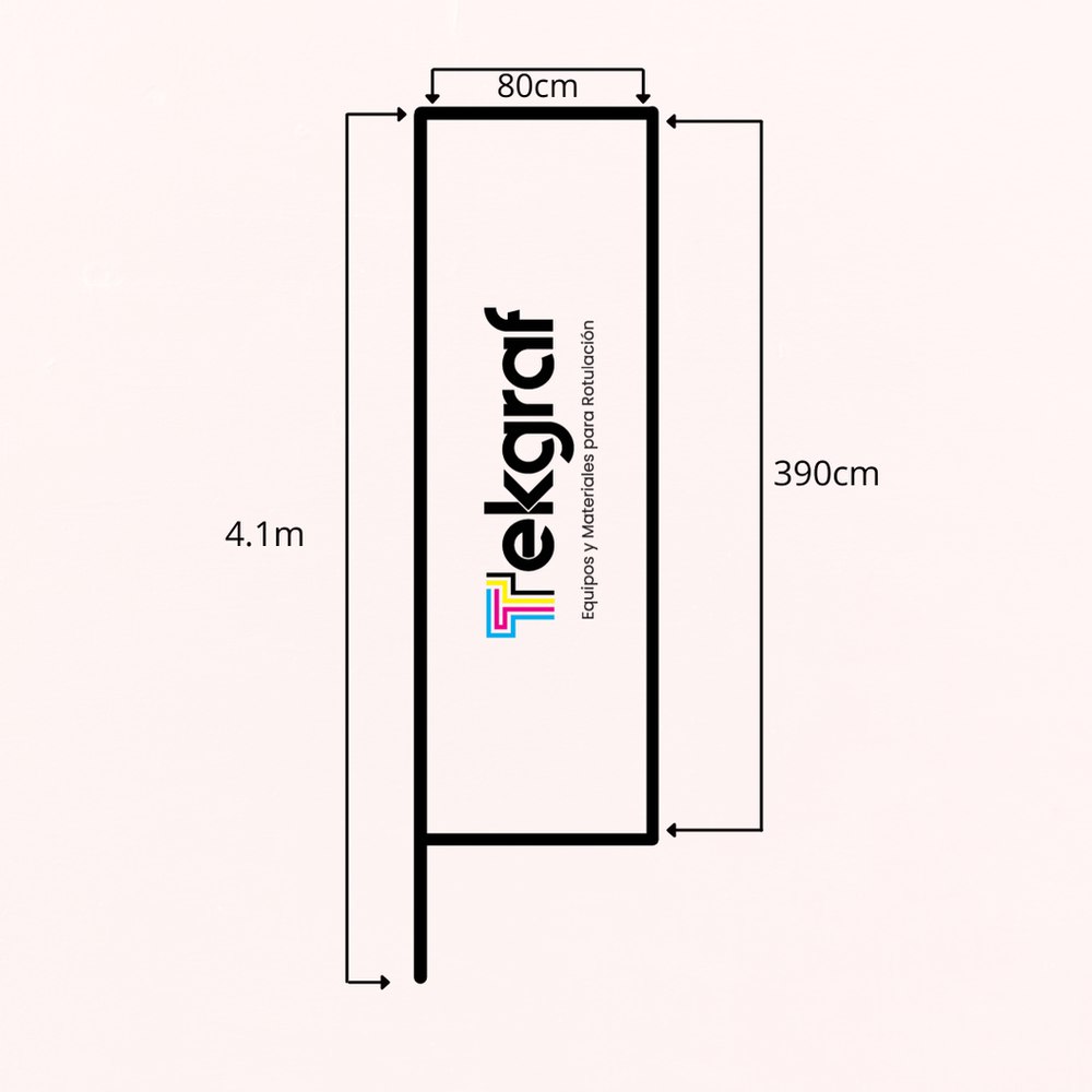 Plumon displays en aluminio 4.1m (29mm) 1.5mm telescopic banner