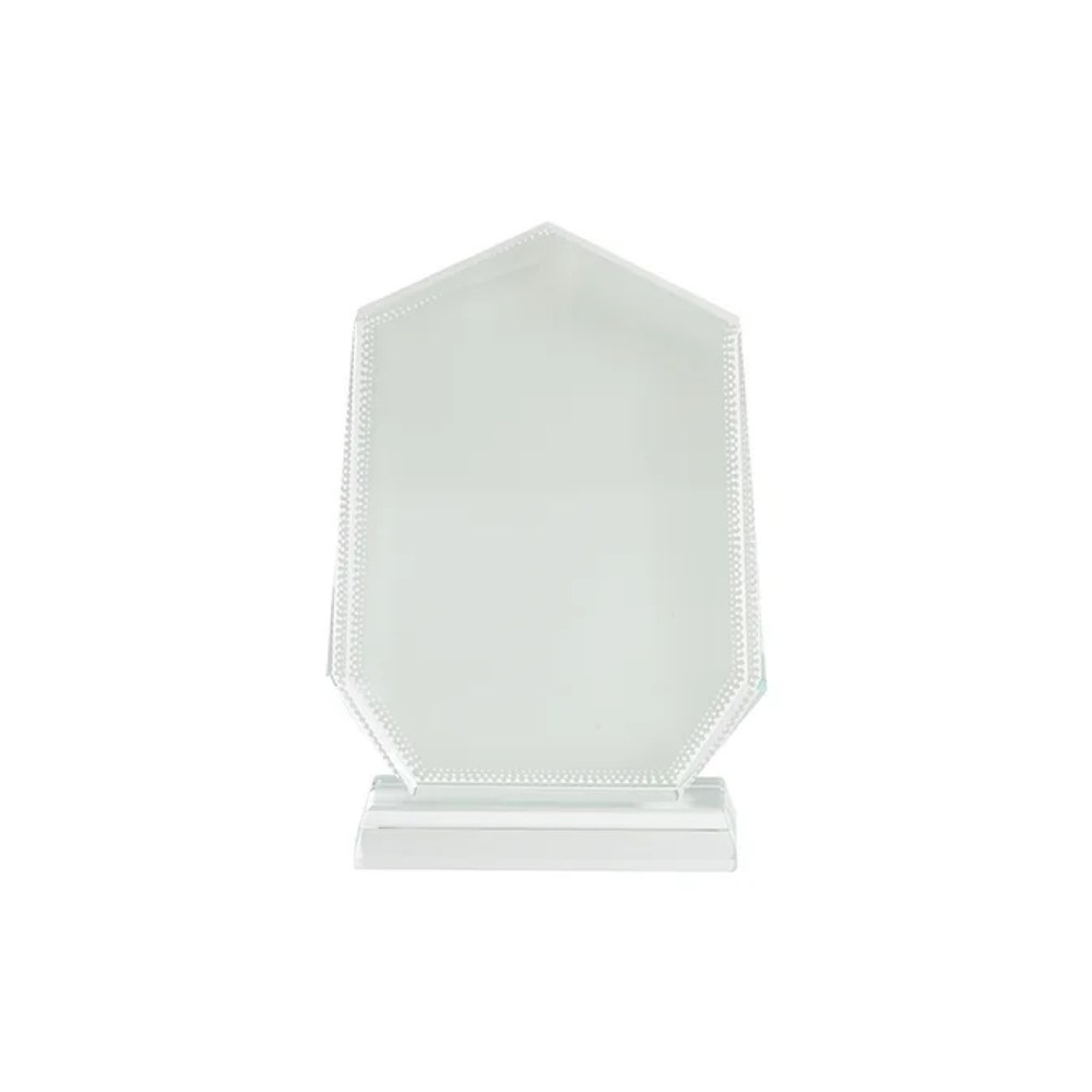 Placa de reconocimiento cristal (heptagono)