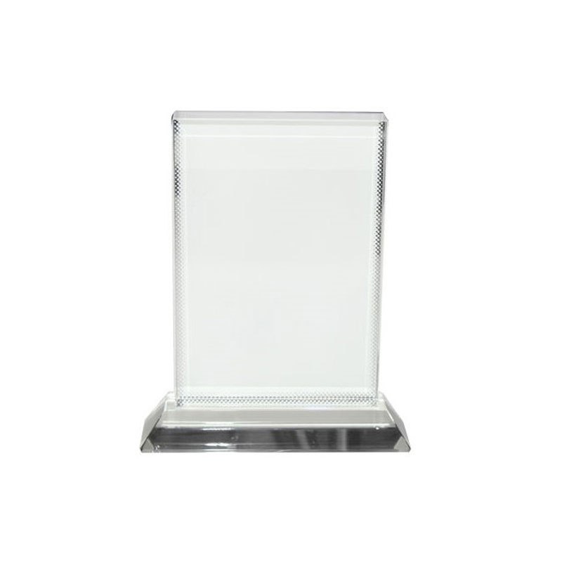 Placa de reconocimiento cristal (rectangular vertical)