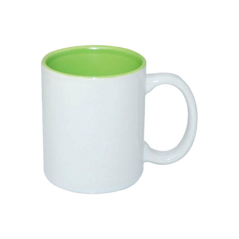 Taza blanca con interior de color 11 oz