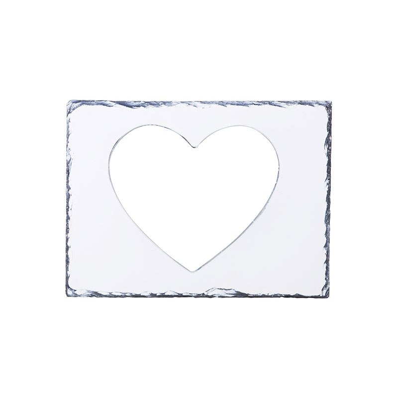 Porta retrato de piedra forma corazon 9.84''