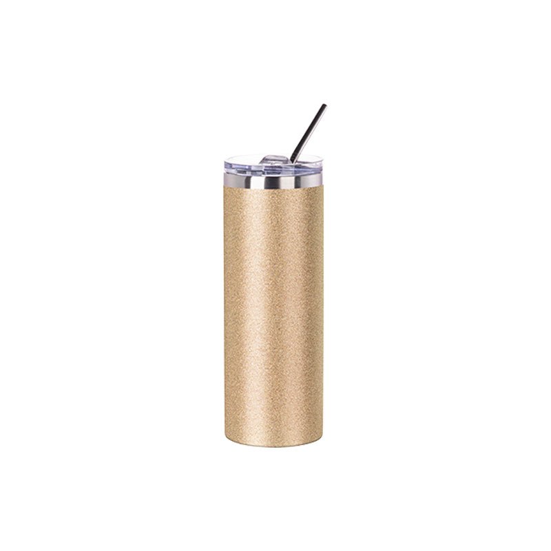 Vaso glitter con tapa y sorbete 20 oz