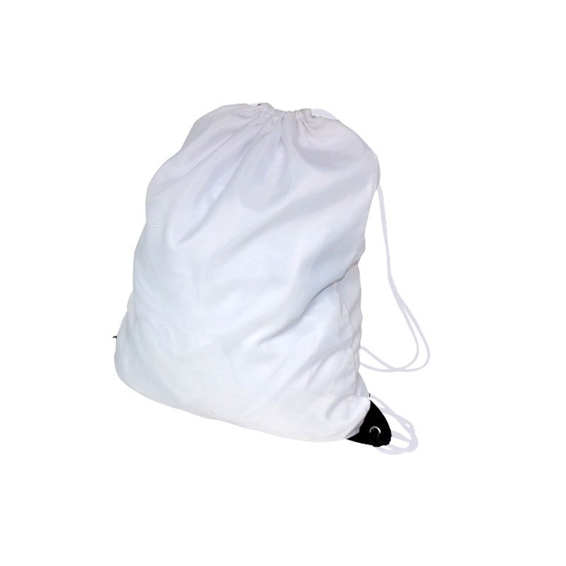 Mochila blanca de cordon blanco 41.5 x 49.5cm (16''x19'')