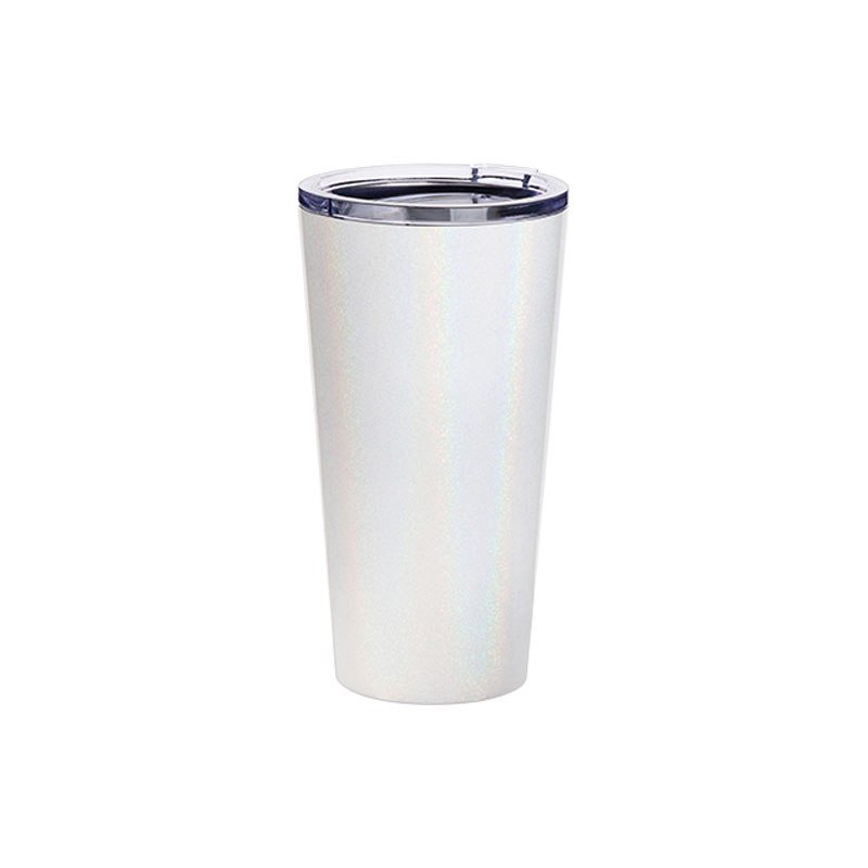 Vaso glitter de acero inoxidable con tapa 16 oz