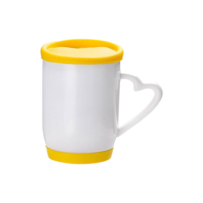 Taza con tapa y base de silicón 12 oz