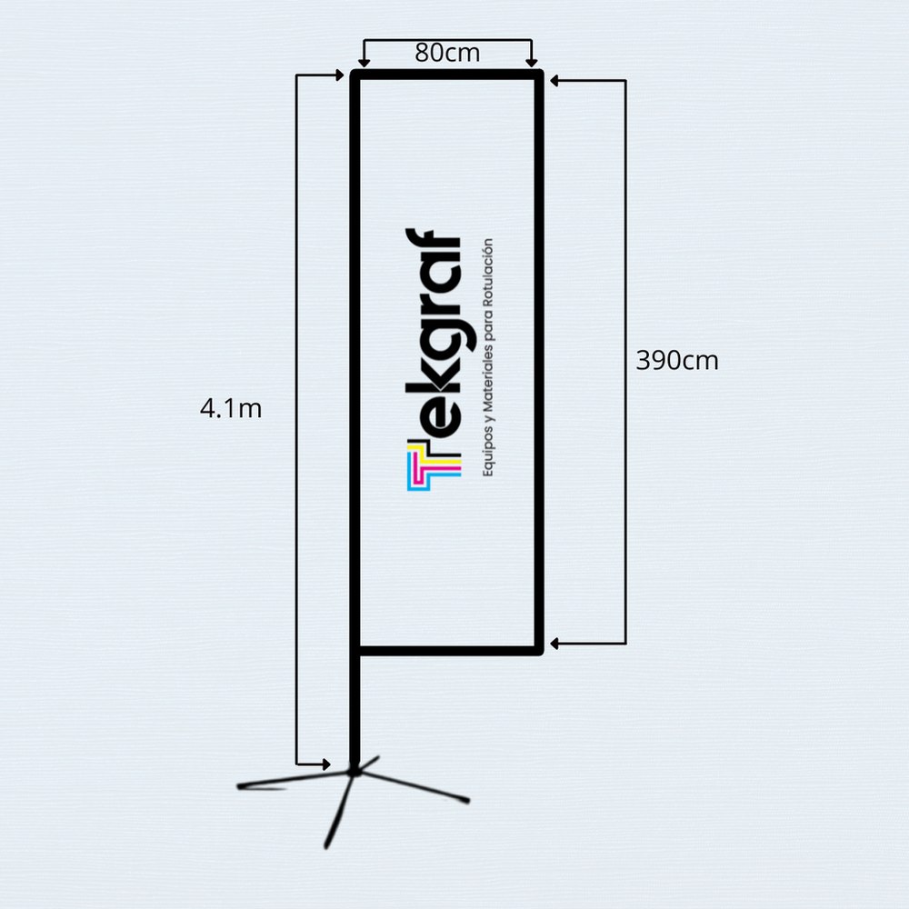 Plumon displays en aluminio 4.1m con base tipo cruz (29mm) 1.5mm telescopic banner