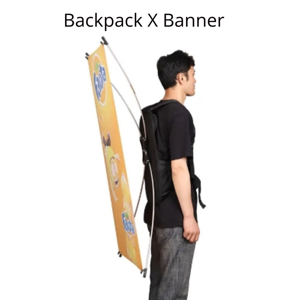 X banner tipo mochila (espalda) 19.5''x47.25'' (50x120cm)