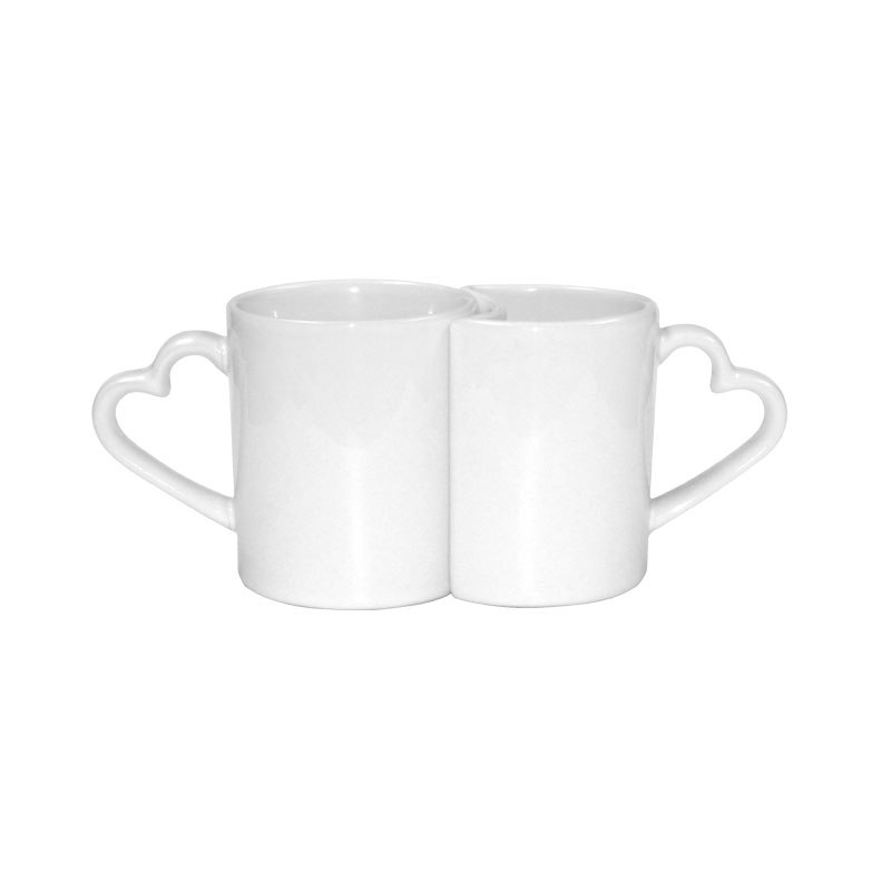 Taza en parejas formas de corazon 11 onz