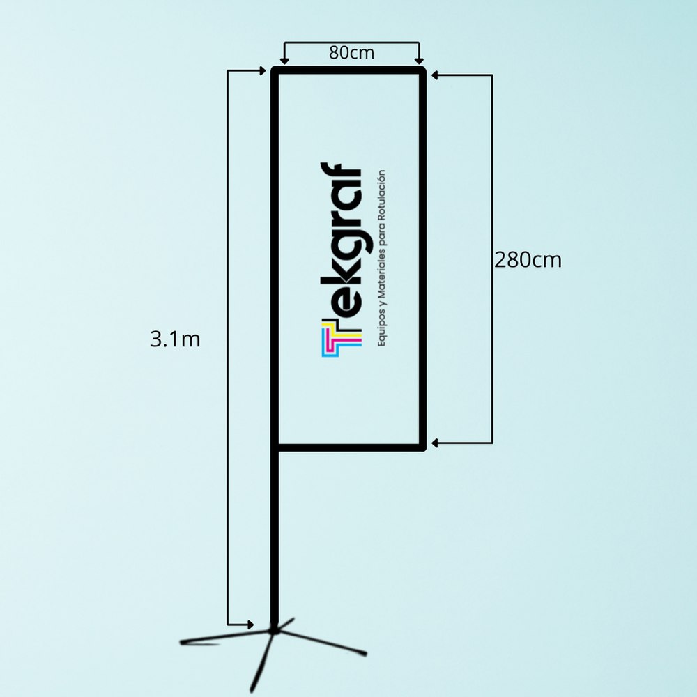 Plumon displays en aluminio 3.1m con base tipo cruz (29mm ) 1.5mm telescopic banner