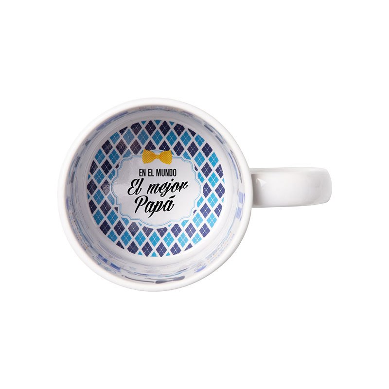 Tazas blancas 11onz interior feliz dia de los padres
